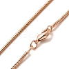 1.5mm Rack Plating Brass Snake Chain Necklaces for Women Men MAK-L044-13RG-2
