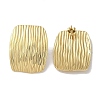 Stripe Rectangle 304 Stainless Steel Stud Earrings for Women EJEW-I303-05G-1