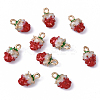 10Pcs Golden Plated Alloy Enamel Charms ENAM-YW0005-93-2