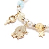 Colorful Alloy Enamel Cute Charms Bracelet BJEW-JB08661-04-5