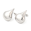 Brass Teardrop Stud Earrings EJEW-K248-14P-1
