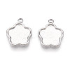 304 Stainless Steel Pendant Cabochon Settings LS-STAS-T065-88P-1