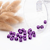 Mixed Letters Opaque Acrylic Cube Beads SACR-S177-04-3
