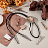 6Pcs 3 Colors Retro Alloy Cord Ends FIND-GA0004-76-4