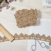 5 Yards Polyester & ABS Plastic Imitation Pearl Lace Ribbon OCOR-GF0004-92A-3