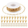 DIY 304 Stainless Steel Paperclip Chains Bracelet Necklace Making Kit DIY-TA0009-54-2