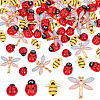 80Pcs 4 Styles Opaque Resin Cabochons CRES-SP0001-02-1