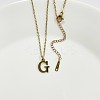 304 Stainless Steel Letter Pendant Necklaces NJEW-WH0027-26G-G-1