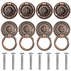 8Pcs Flower Zinc Alloy Cabinet Handles AJEW-FH0006-30B-1