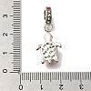 Rack Plating Alloy Rhinestone European Dangle Charms FIND-H005-45P-07-3