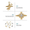 18Pcs 9 Style Brass Micro Pave Clear Cubic Zirconia Pendants KK-TA0001-10-4