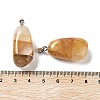 Natural Yellow Hematoid Quartz Pendants G-P525-01P-04-3