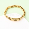 304 Stainless Steel Rope Chain Bracelets for Men Women BJEW-C124-03A-G-2