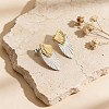 304 Stainless Steel Rhinestone Stud Earrings for Women WG5D728-01-1