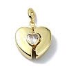 Rack Plating Real 18K Gold Plated Brass Pendants KK-B084-04G-2