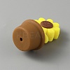 Sunflower Silicone Beads LS-SIL-WH0008-40A-2