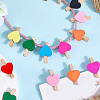 80Pcs 10 Colors Wooden Clips Tacks DIY-CP0012-83-7
