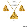 304 Stainless Steel Pendant Necklaces & Stud Earrings FS-WG14082-09-1