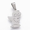 Tarnish Resistant 304 Stainless Steel Pendants X-STAS-F165-39P-2