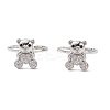 Bear Cubic Zirconia Cuff Ring RJEW-M146-03F-4