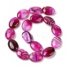 Natural Striped Agate/Banded Agate Beads Strands G-Q182-01-4