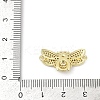 Brass Micro Pave Clear Cubic Zirconia Bee Connector Charms KK-D317-143G-3