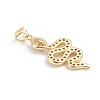 Brass Micro Pave Cubic Zirconia Pendants ZIRC-G165-09G-2