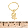 Brass Micro Pave Cubic Zirconia Pendant Finger Rings for Women LS-RJEW-A090-02G-5