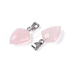 Natural Rose Quartz Pendants G-N349-18P-06-2