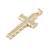 Brass Micro Micro Pave Clear Cubic Zirconia Pendants KK-A212-01I-G-2