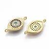 Brass Micro Pave Cubic Zirconia Links Connectors ZIRC-T005-032G-2