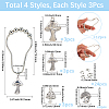 12Pcs 4 Styles Zinc Tibetan Style Alloy Pendants FIND-SP0004-40AS-2