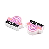 Mother's Day Silicone Focal Beads SIL-B078-07B-2
