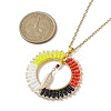Glass Seed Beads Pendant Necklaces NJEW-MZ00038-4