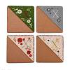 4Pcs Letter Personalized Hand Embroidered Corner Bookmarks JX587X-1
