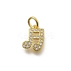 Brass Micro Pave Cubic Zirconia Charms KK-P295-50G-1