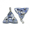 Natural Blue Spot Jasper Pendants G-T088-08-1
