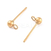 Ion Plating(IP) 304 Stainless Steel Ball Post Stud Earring Findings X-STAS-E163-44G-01-2