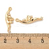 Brass Micro Pave Clear Cubic Zirconia Pendants KK-K378-18G-3