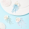 Natural Shell & Glass Pearl Big Pendants PALLOY-FS00031-8