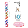 Acrylic Curb Chain for DIY Keychains HJEW-PH0001-28-2