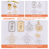 DICOSMETIC 16Pcs 8 Style 201 Stainless Steel Laser Cut Pendants STAS-DC0009-93-4