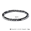 Synthetic Non-magnetic Hematite Beads Stretch Bracelets for Men RL7655-16-1