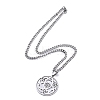 Non-Tarnish 201 Stainless Steel Pendant Necklaces NJEW-C042-01P-3