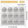 34 Sheets Silver Foil Embossed PET Picture Sticker DIY-WH0528-015-2