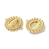 Rack Plating Brass Cubic Zirconia Virgin Mary Oval Connector Charms KK-C084-35C-G-2