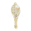 Brass Micro Pave Clear Cubic Zirconia Pendants KK-I476-10G-1