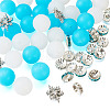 DIY Round Silicone Focal & Flat Round Iron Rhinestone Spacer Beads Jewelry Finding Making Kits DIY-TA0011-85-3