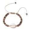 Shell and Coconut Bead Bracelets for Women BJEW-JB11515-3