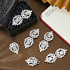 5Pcs Alloy & Crystal Rhinestone Snap Lock Clasps FIND-FH0008-91S-4